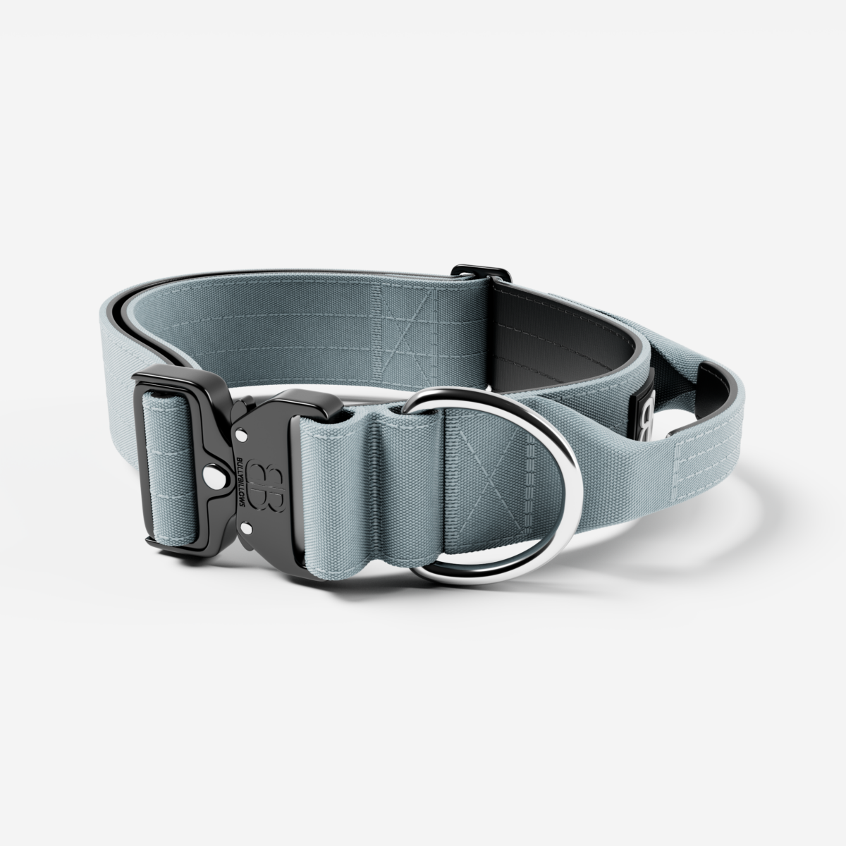 Bully Billows 5cm Combat Collar With Handle Metal Grey