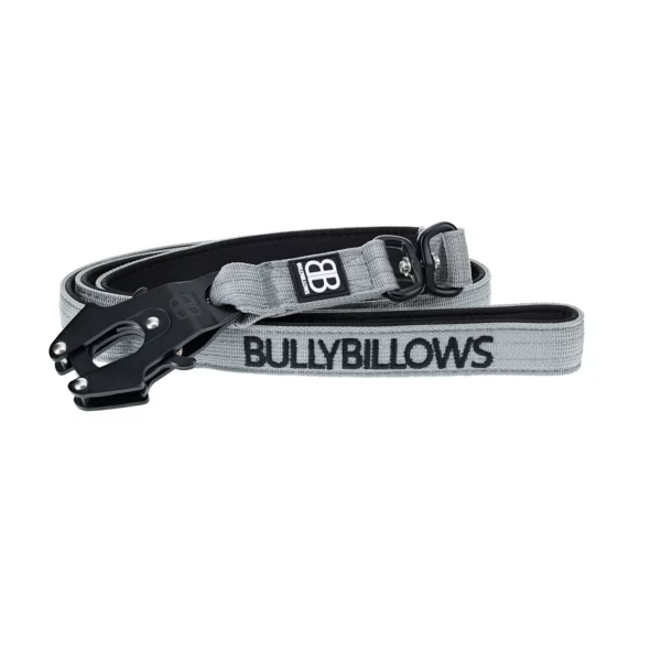 Bully Billows Swivel Combat Dog Lead Metal Grey