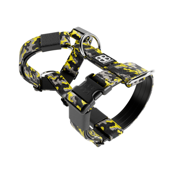 BULLYBILLOWS TRI-Harness - Anti-Pull, Adjustable & Durable Camo Lightning v2.0