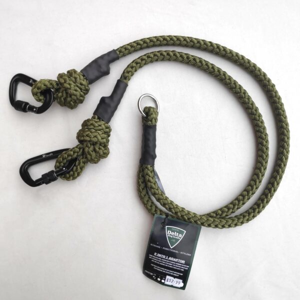 Delta 2 into 1 Adaptor | 0.9 Metre | Khaki from Catdog Store