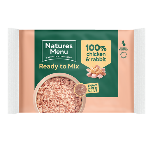 Natures Menu Frozen Chicken and Rabbit Mince Block 400g from Catdog Store