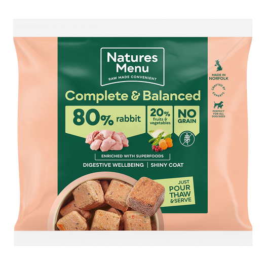 Natures Menu Frozen Country Hunter Rabbit Dog Nuggets 1kg from Catdog Store
