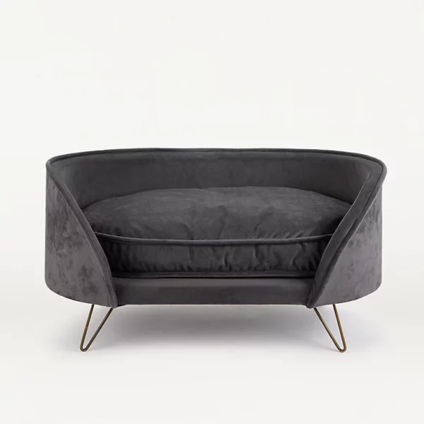 Grey Velvet Pet Sofa Bed from Catdog Store