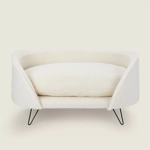 Cream Teddy Pet Sofa Bed from Catdog Store