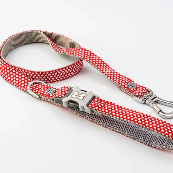Hugo & Hudson Fabric Dog Lead - Red Star from Catdog Store