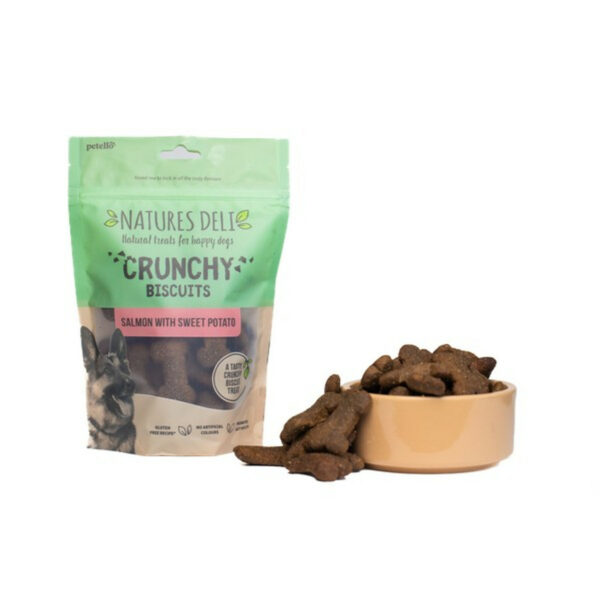 Natures Deli Crunchy Biscuit Salmon With Sweet Potato 225g from Catdog Store
