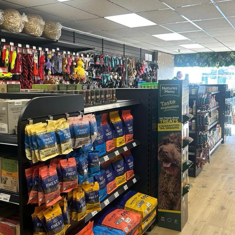 dog and cat products inside Beeston pet shop