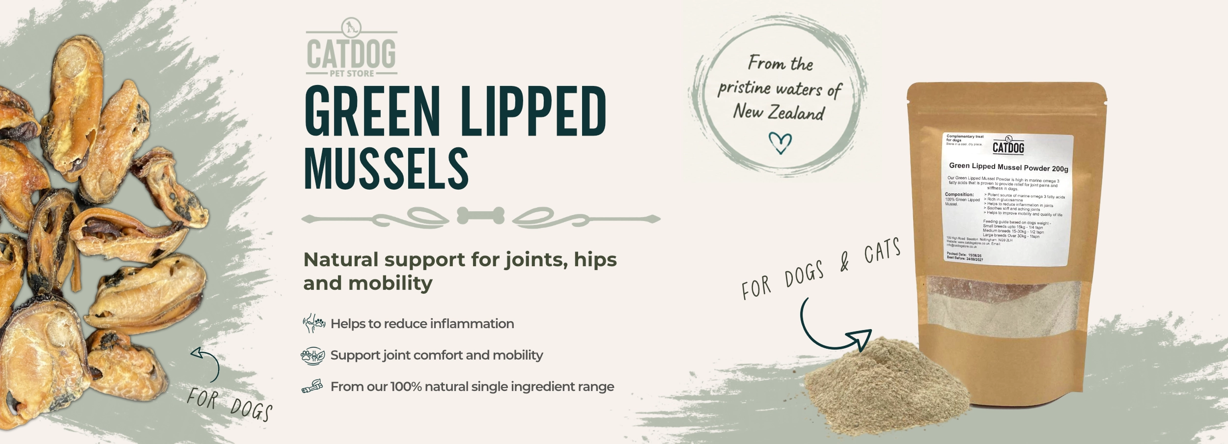 green lipped mussels for dogs and cats